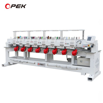 Máquina de bordado de 8 cabezas Opek con 500 mm de intervalo entre cabezas y tamaño de mesa de trabajo de 60 * 60 cm