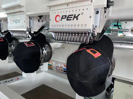 Máquina de bordado de 8 cabezas Opek con 500 mm de intervalo entre cabezas y tamaño de mesa de trabajo de 60 * 60 cm
