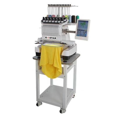 Máquina de bordado de pañuelos con intervalo de cabeza de 200 mm para bordado por computadora de Tajima en la India