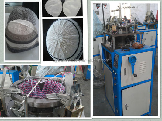 Mercado minorista Maquina de tejido de gorra musulmana árabe Diseño circular para minoristas