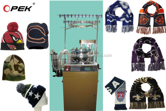 Mercado minorista Maquina de tejido de gorra musulmana árabe Diseño circular para minoristas