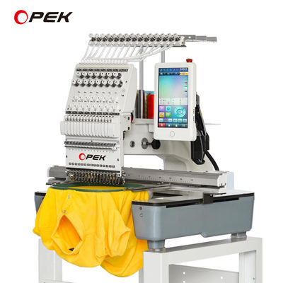 T-shirt con gorra plana precisión máquina de bordado computarizada para camiseta OPEK prendas de vestir