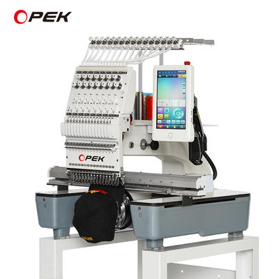 T-shirt con gorra plana precisión máquina de bordado computarizada para camiseta OPEK prendas de vestir
