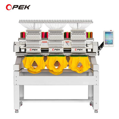 Máquina de bordado de camisetas OPEK con ordenador Dahao A15 y velocidad máxima de 1200 RPM