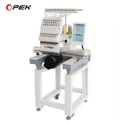 Máquina de bordado industrial computarizada OPEK con una sola cabeza para la fabricación de camisetas y gorras