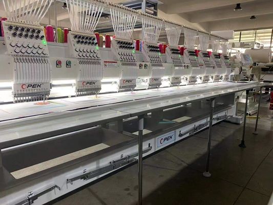 Certificado ISO/CE/ETL 9 agujas 20 cabezas Máquina de bordado plano computarizada de alta velocidad