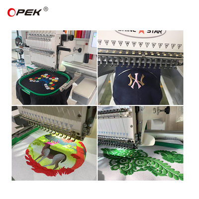 Máquina de bordado de gorra OPEK Cabeza única para camiseta Sombrero plano de alta velocidad informatizado