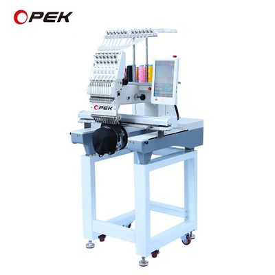 185 KG OPEK Máquina de bordado con tapa de cabeza única Computarizada Alta velocidad 1200 RPM