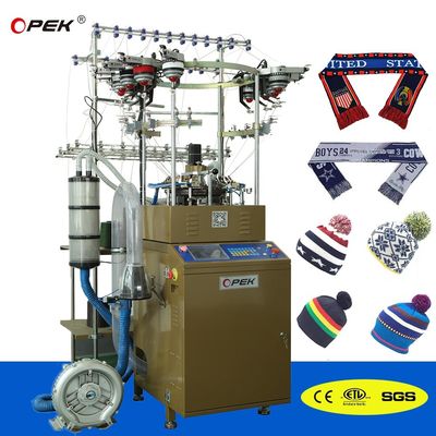 Máquina de punto OPEK para sombreros de invierno de lana Sistema de control de operación fácil 0.85 * 0.95 * 1.65M
