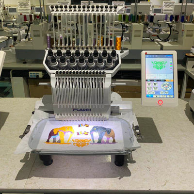 400 * 450 área de bordado 12/15 agujas Mini Familia Opek máquina de bordado computarizada